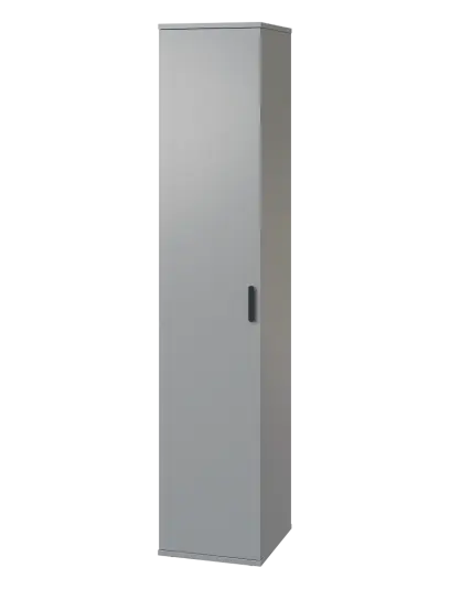 LN 5 - 3D kancelářská skříň, 1-dveřová, levá, 1822x360x400, šedá